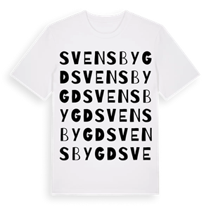 Svensbygd ordlek t-shirt – ekologisk bomull t-shirt från Pinshirt