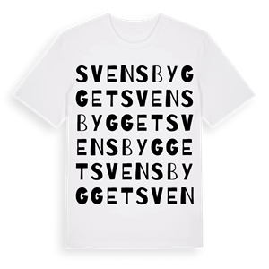 Svensbygget ordlek t-shirt – ekologisk bomull t-shirt från Pinshirt