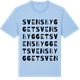 Blue Soul t-shirt med Svensbygget ordlek t-shirt