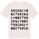 Vintage White t-shirt med Svensbygget ordlek t-shirt