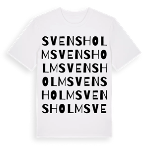 Svensholm ordlek t-shirt – ekologisk bomull t-shirt från Pinshirt