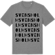 Mid Heather Gray t-shirt med Svensholm ordlek t-shirt