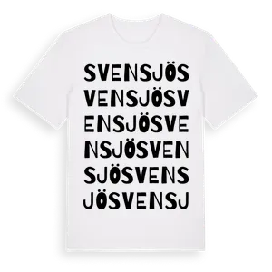 Svensjö ordlek t-shirt – ekologisk bomull t-shirt från Pinshirt