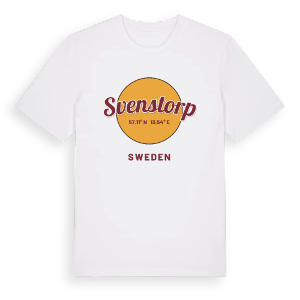 Svenstorp cirkel t-shirt – ekologisk bomull t-shirt från Pinshirt