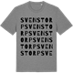 Mid Heather Gray t-shirt med Svenstorp ordlek t-shirt