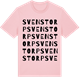 Pink Cotton t-shirt med Svenstorp ordlek t-shirt