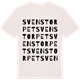 Vintage White t-shirt med Svenstorpet ordlek t-shirt