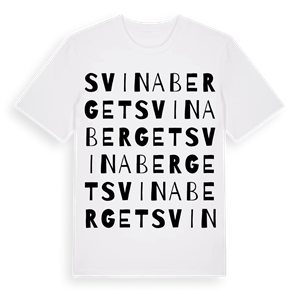 Svinaberget ordlek t-shirt – ekologisk bomull t-shirt från Pinshirt