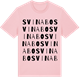 Pink Cotton t-shirt med Svinabo ordlek t-shirt