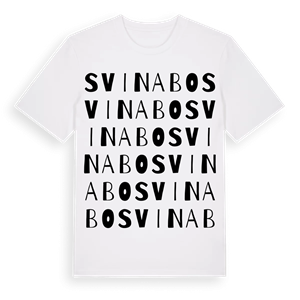 Svinabo ordlek t-shirt – ekologisk bomull t-shirt från Pinshirt