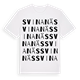 White t-shirt med Svinanäs ordlek t-shirt