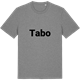 Mid Heather Gray t-shirt med Tabo fetstil t-shirt