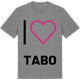 Mid Heather Gray t-shirt med Jag älskar Tabo t-shirt stort tryck