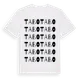 White t-shirt med Tabo ordlek t-shirt