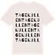 Vintage White t-shirt med Tagekullen ordlek t-shirt