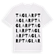 White t-shirt med Taglarp ordlek t-shirt