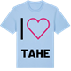 Blue Soul t-shirt med Jag älskar Tahe t-shirt stort tryck