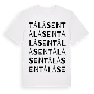 Tålåsen ordlek t-shirt – ekologisk bomull t-shirt från Pinshirt