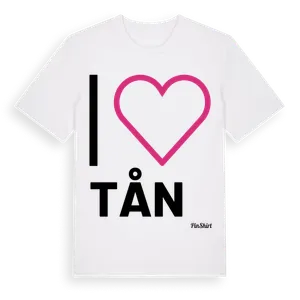 Jag älskar Tån t-shirt stort tryck – ekologisk bomull t-shirt från Pinshirt