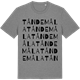Mid Heather Gray t-shirt med Tåndemåla ordlek t-shirt