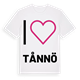 White t-shirt med Jag älskar Tånnö t-shirt stort tryck