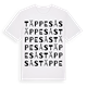 White t-shirt med Täppesås ordlek t-shirt