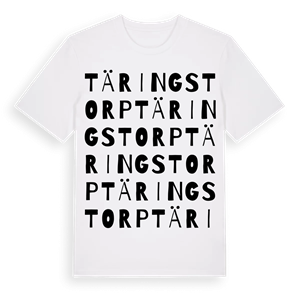 Täringstorp ordlek t-shirt – ekologisk bomull t-shirt från Pinshirt