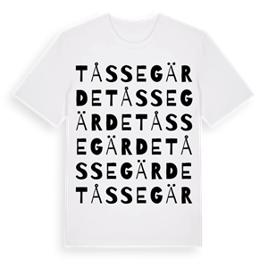 Tåssegärde ordlek t-shirt – ekologisk bomull t-shirt från Pinshirt