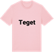 Pink Cotton t-shirt med Teget fetstil t-shirt