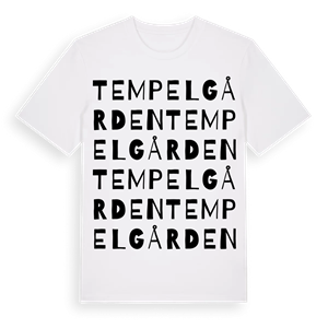 Tempelgården ordlek t-shirt – ekologisk bomull t-shirt från Pinshirt