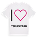White t-shirt med Jag älskar Terlekvarn t-shirt stort tryck