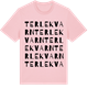 Pink Cotton t-shirt med Terlekvarn ordlek t-shirt