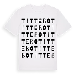 Tittebo ordlek t-shirt – ekologisk bomull t-shirt från Pinshirt