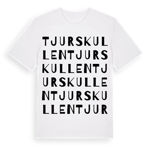 Tjurskullen ordlek t-shirt – ekologisk bomull t-shirt från Pinshirt