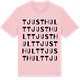 Pink Cotton t-shirt med Tjusthult ordlek t-shirt
