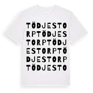 Tödjestorp ordlek t-shirt – ekologisk bomull t-shirt från Pinshirt