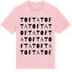 Pink Cotton t-shirt med Tofta ordlek t-shirt