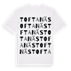 White t-shirt med Toftanäs ordlek t-shirt