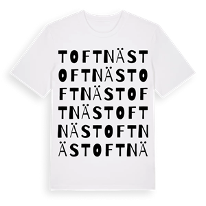 Toftnäs ordlek t-shirt – ekologisk bomull t-shirt från Pinshirt