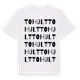White t-shirt med Tohult ordlek t-shirt