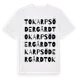 White t-shirt med Tokarp Södergård ordlek t-shirt