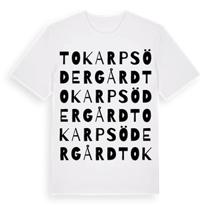 Tokarp Södergård ordlek t-shirt – ekologisk bomull t-shirt från Pinshirt