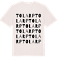 Vintage White t-shirt med Tolarp ordlek t-shirt