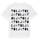 White t-shirt med Tolja ordlek t-shirt