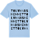 Blue Soul t-shirt med Tolvmanshemmet ordlek t-shirt