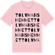 Pink Cotton t-shirt med Tolvmanshemmet ordlek t-shirt