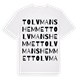 White t-shirt med Tolvmanshemmet ordlek t-shirt