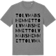 Mid Heather Gray t-shirt med Tolvmanshemmet ordlek t-shirt