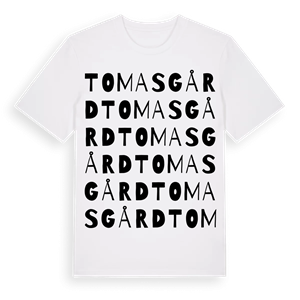 Tomasgård ordlek t-shirt – ekologisk bomull t-shirt från Pinshirt