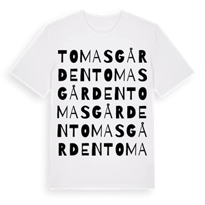 Tomasgården ordlek t-shirt – ekologisk bomull t-shirt från Pinshirt